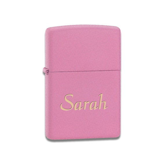 Pink Matte Personalized Zippo Lighter - Laser Engraved Pink Cigarette  Lighter with Your Choice of Text - Laser Etched Lighter