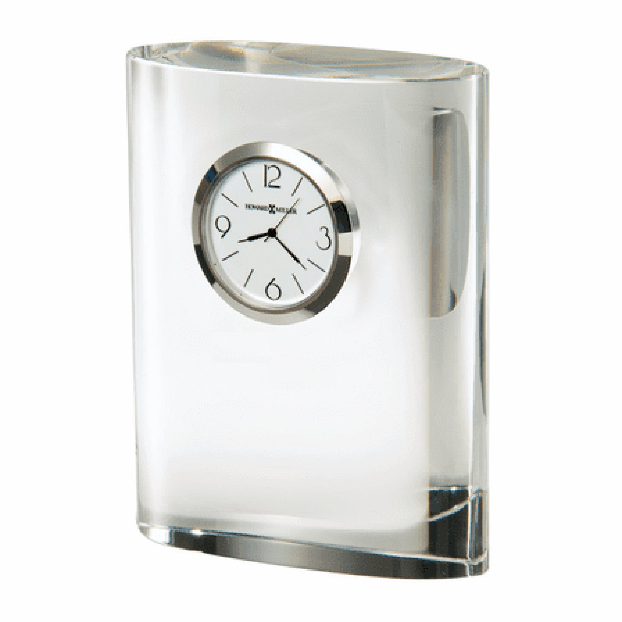 Fresco Oval Crystal Desk Clock By Howard Miller