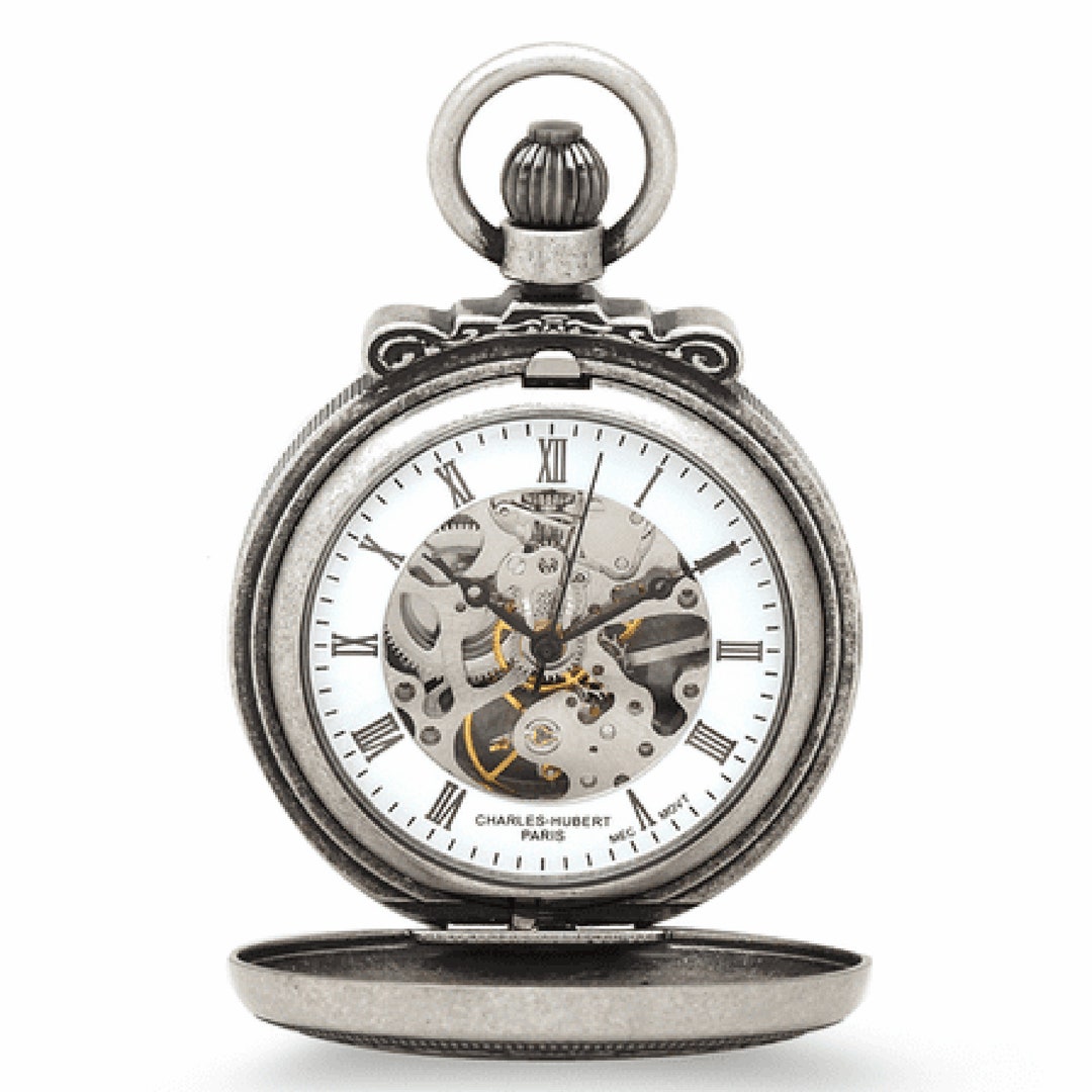 Lion and Shield Mechanical Charles Hubert Pocket Watch & Chain