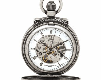 Gold Mechanical Charles Hubert Pocket Watch and Chain #3536 - Executive  Gift Shoppe 【中古】【輸入品・未使用】Charles-Hubert- Paris Brass Pocket Watch Chain #3547-W