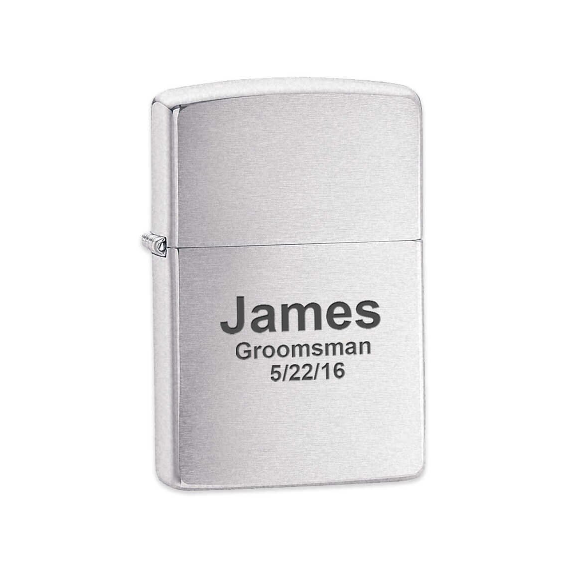 Laser Engraved Brushed Chrome Zippo Lighter Silver Cigarette Etsy