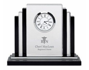 Nurse Personalized Step Design Premier Crystal Clock