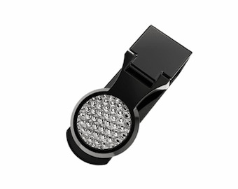 Golf Ball Engraved Money Clip In Black