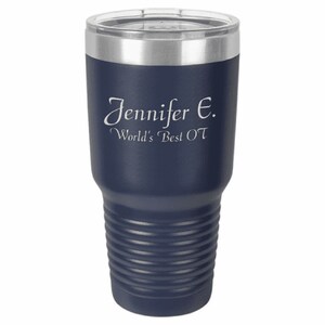 30 Ounce Navy Blue Personalized Polar Camel Travel Mug
