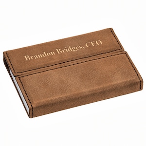 Caja de tarjeta de visita Rustic Brown personalizada