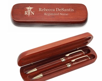 Nurse Theme Cherrywood Double Pen and Box Set