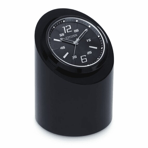 Workplace Collection Circular Black Clock with Sporty Dial by 