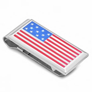 American Flag Spring Loaded Money Clip