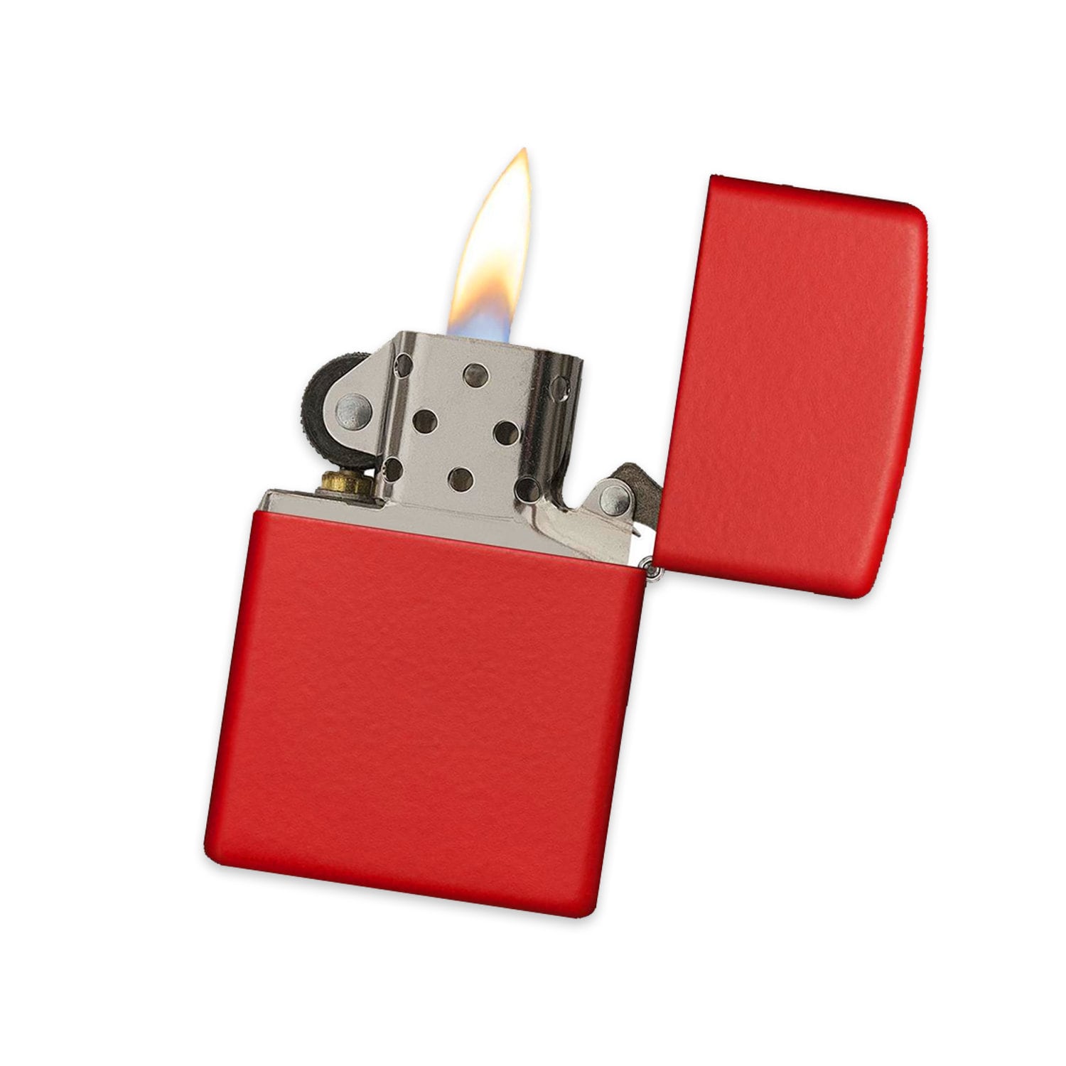 Roman Monogram Matte Red Metal Zippo Lighter Flint Wheel Etsy