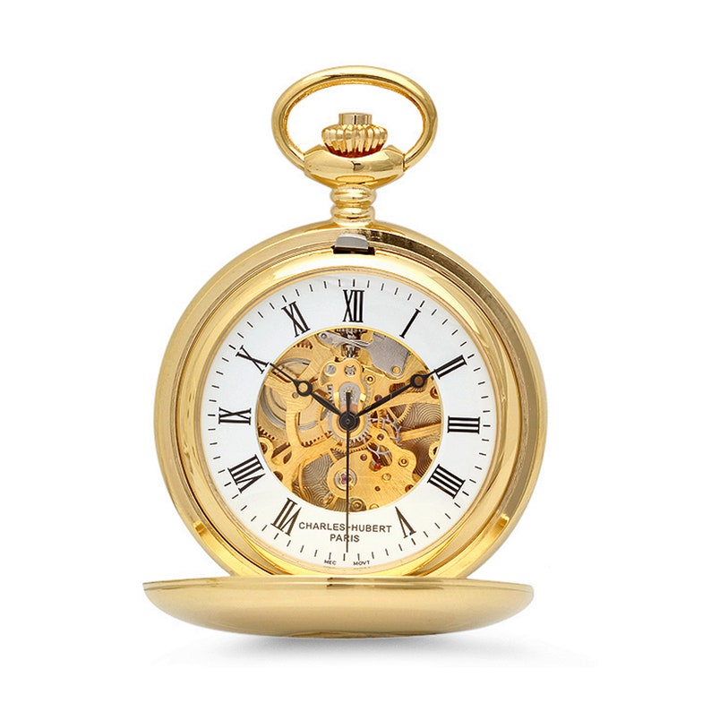 mens engraved pocket watch