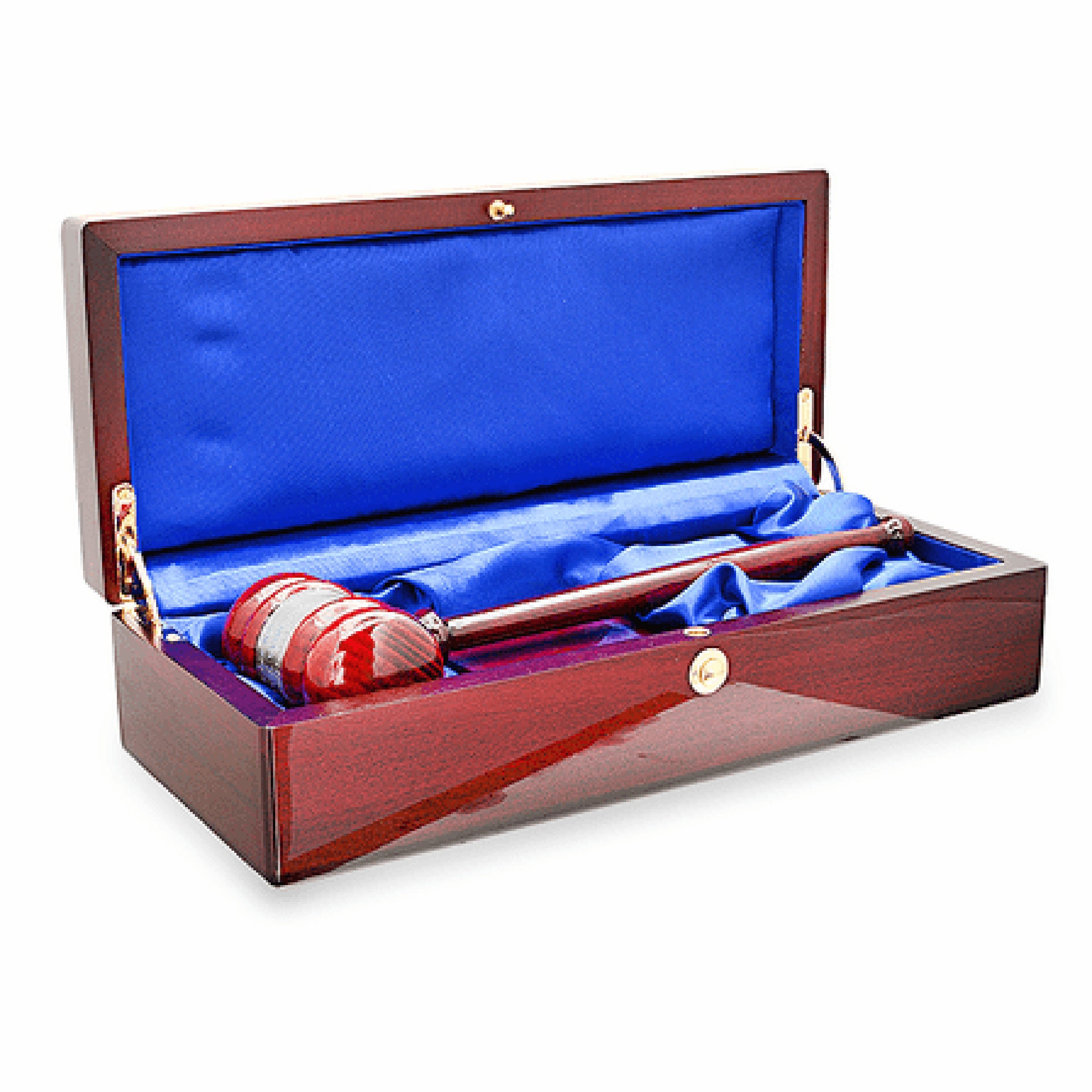 Personalized Rosewood Gavel & Sounding Block Gift Set With Silver Band ...