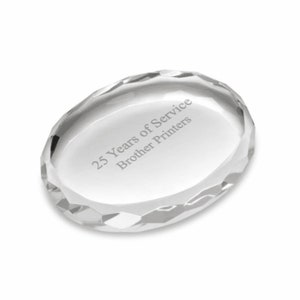 Custom Engraved Oval Desktop Paperweight