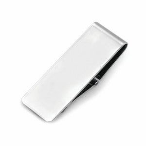 Clip para billetes con bisagra grabable de plata de ley de colección clásica