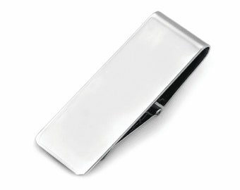 Classic Collection Sterling Silver Hinged Engravable Money Clip