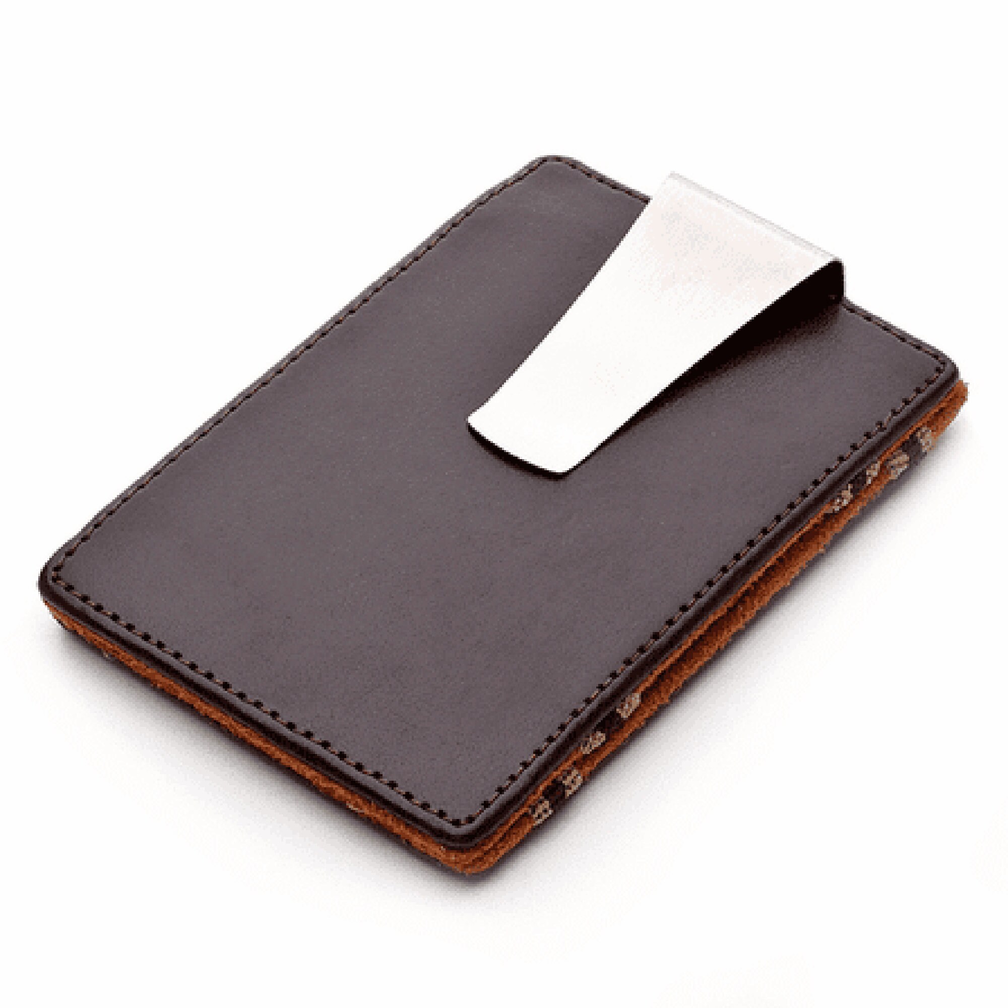 Leather Magic Wallet W/ Money Clip | Etsy
