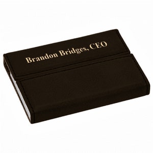 Caja de tarjeta de visita personalizada en negro y oro