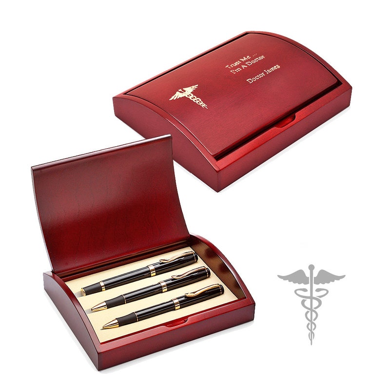 Personalized Pen & Pencil Set for Doctors Custom Engraved Pen Set For Medical Professionals image 1