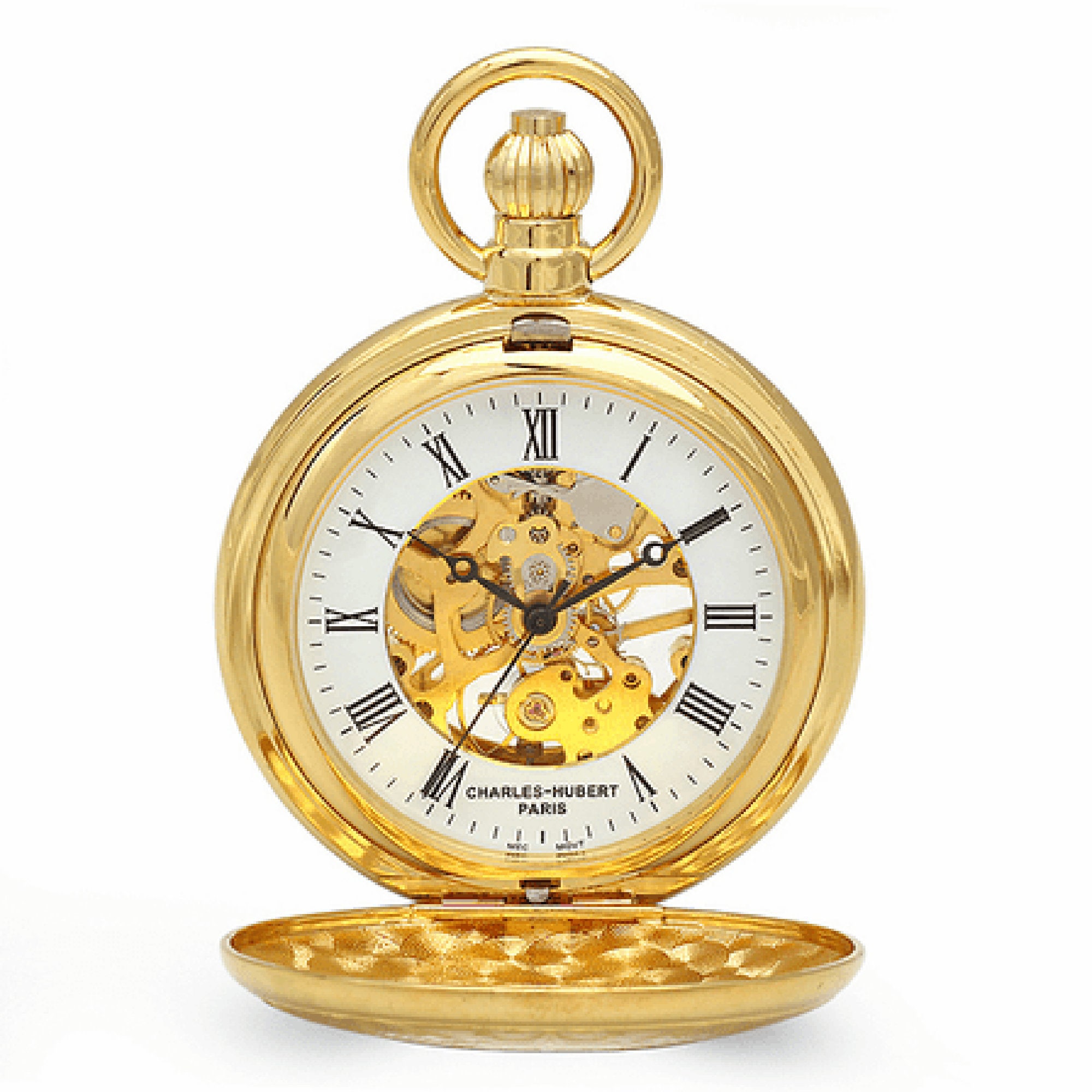 Gold Charles Hubert Mechanical Pocket Watch Chain 3527 Etsy UK