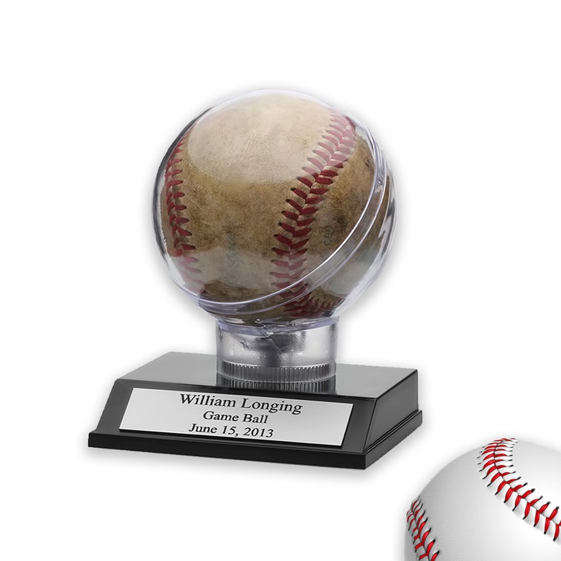 Personalized Baseball Display Case Engraved Baseball Holder Etsy
