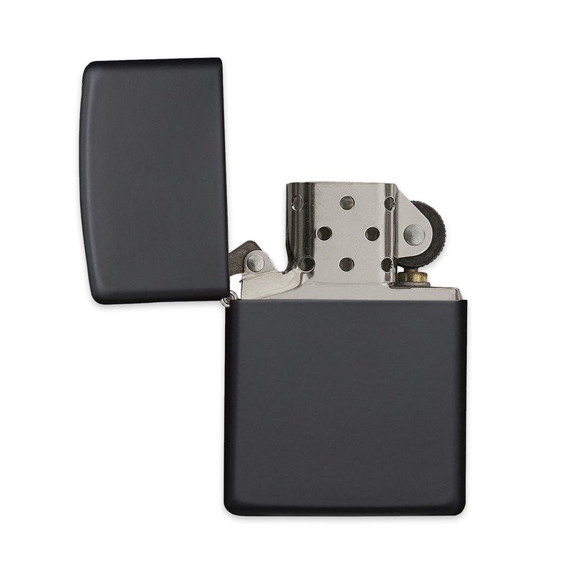 Roman Monogram Engraved Black Zippo Lighter Black Metal Etsy