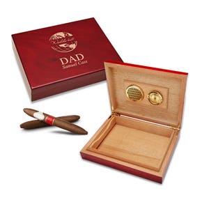 Custom Personalized World&#39;s Best Dad Humidor - Father&#39;s Personalized Wooden Cigar Humidor - Cigar Humidor - Gift for Dad - Cigar Box