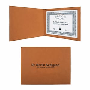 Personalized Rawhide Certificate Holder