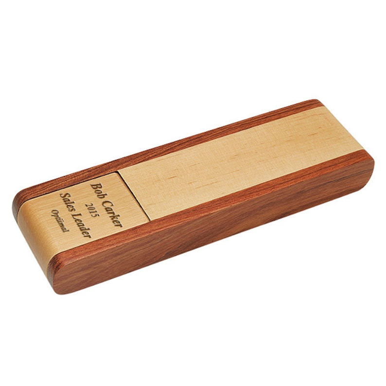 Personalized Flip Over Wooden Pen Stand & Pen - Free Personalization bild 2