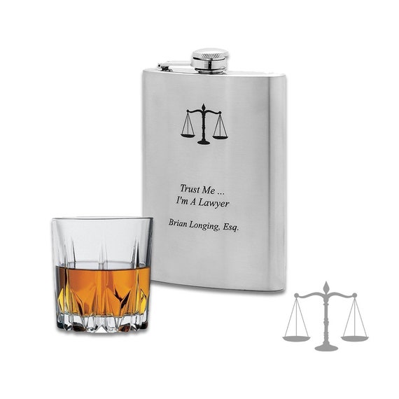 8oz Lawyer Stainless Steel Flask 8oz Lawyer Stainless Steel Flask