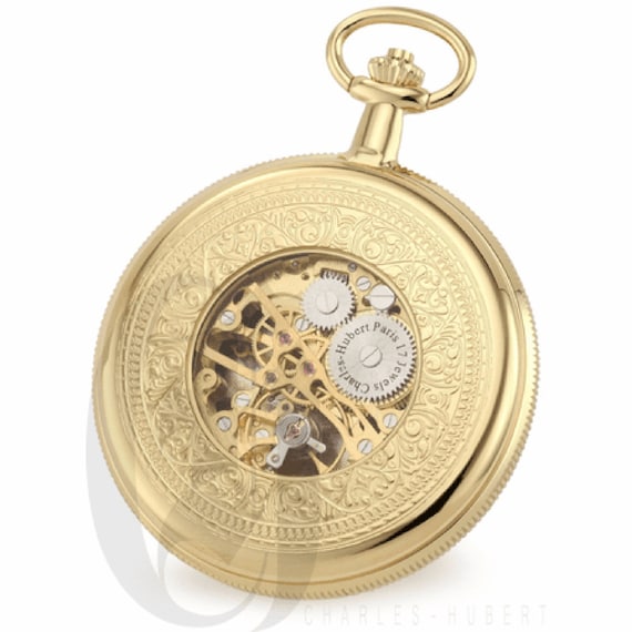Gold Charles Hubert Mechanical Pocket Watch Chain 3909 G Etsy Nederland