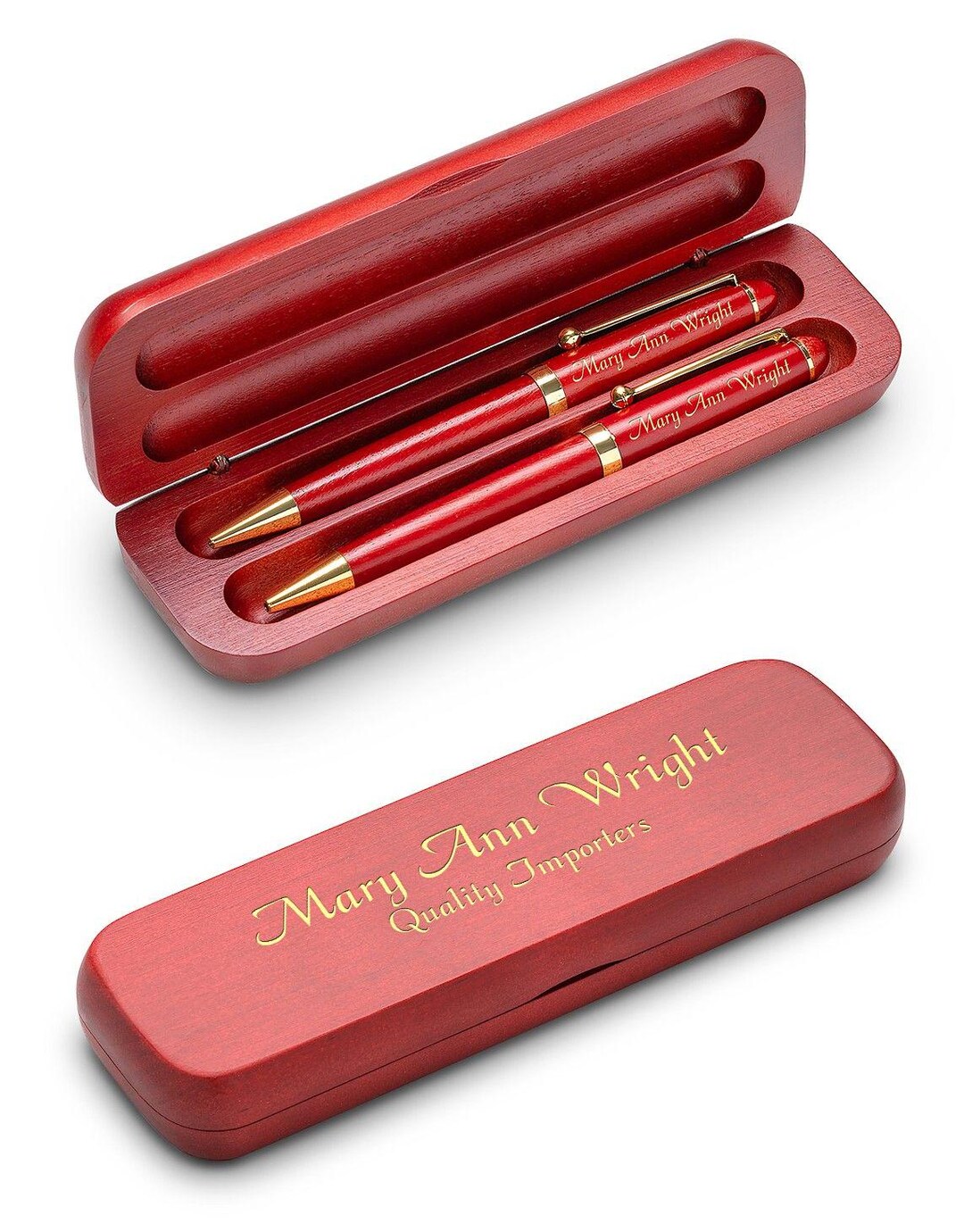 Laser Engraved Wood Pen and Mechanical Pencil Set - Wooden Pen and ...