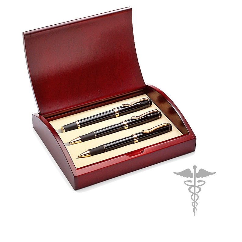 Personalized Pen & Pencil Set for Doctors Custom Engraved Pen Set For Medical Professionals image 3