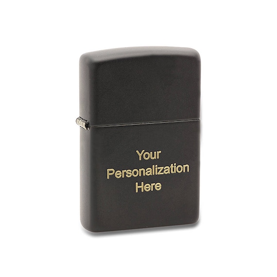 Accendino Zippo nero inciso - Accendino Zippo originale con  personalizzazione personalizzata