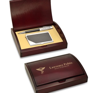 Chiropractor Theme Pen & Card Holder Set - Personalizado
