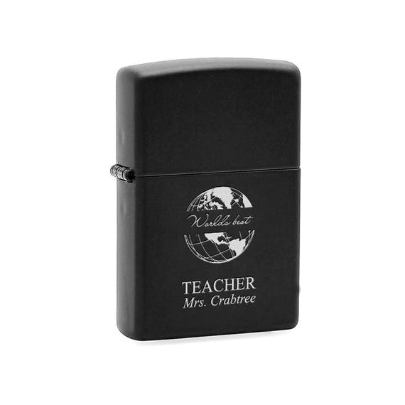 best cigarette lighter uk Black Engraved Zippo Lighter for Teacher - Personalized World's Best  Teacher Lighter - Gift for Professor - Cigarette Lighter Teacher Gift