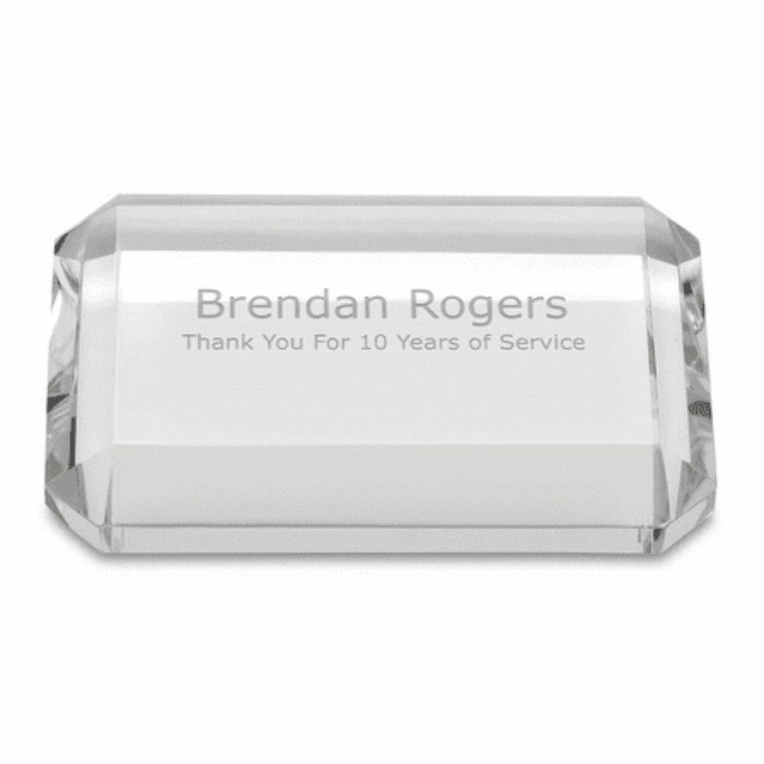 Premier Crystal Rectangle Paper Weight - Etsy