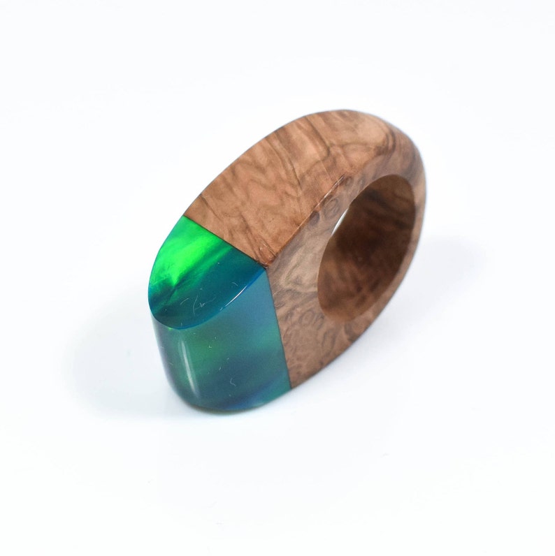Lab Opal Teal Ring Colour Shifting Ring Lab Created Opal Ring Northern Lights Unique Gift Statement Ring Mom Gifts Special Birthday