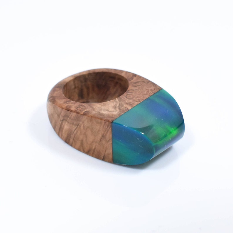 Lab Opal Teal Ring Colour Shifting Ring Lab Created Opal Ring Northern Lights Unique Gift Statement Ring Mom Gifts Special Birthday