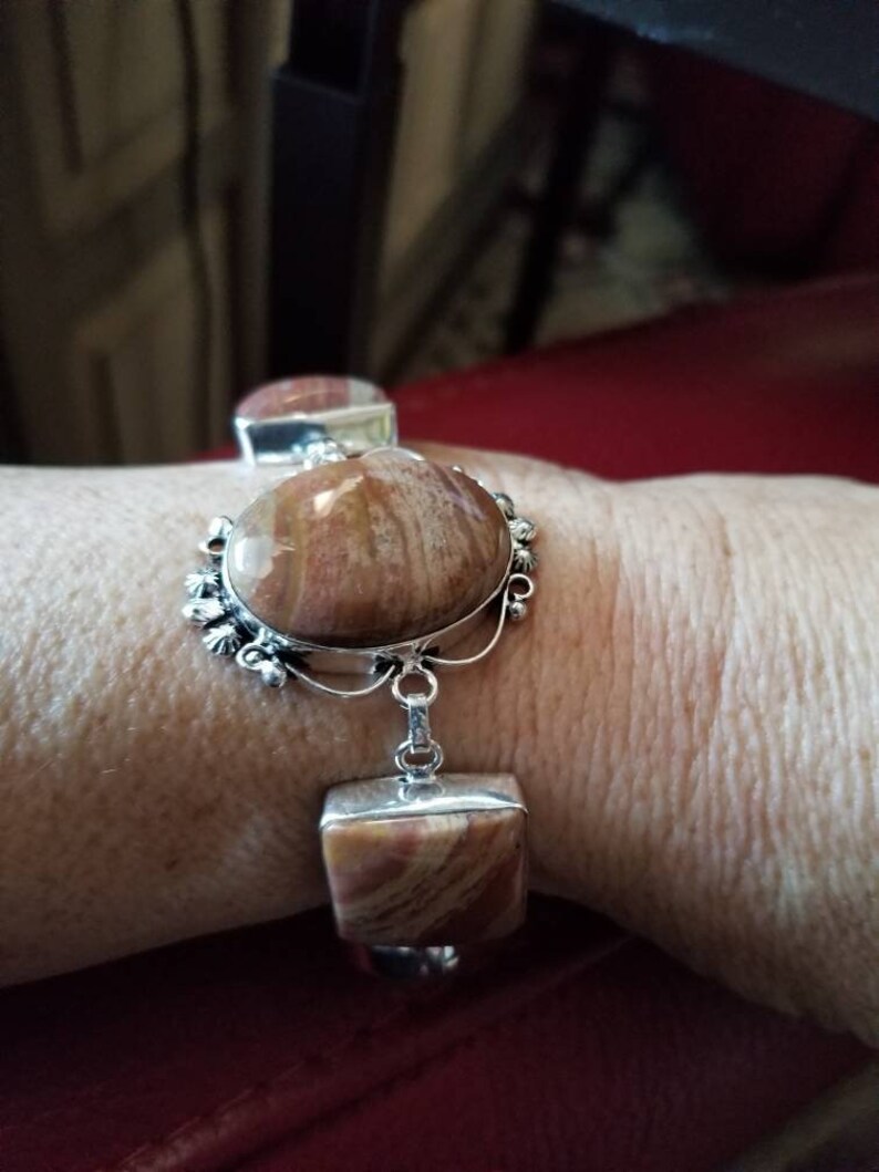 8.5 inches! Brown Jasper Bracelet