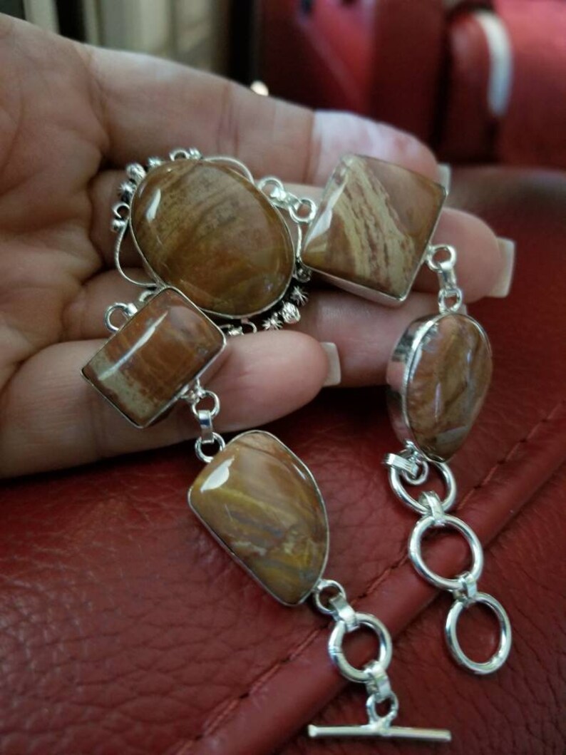 8.5 inches! Brown Jasper Bracelet