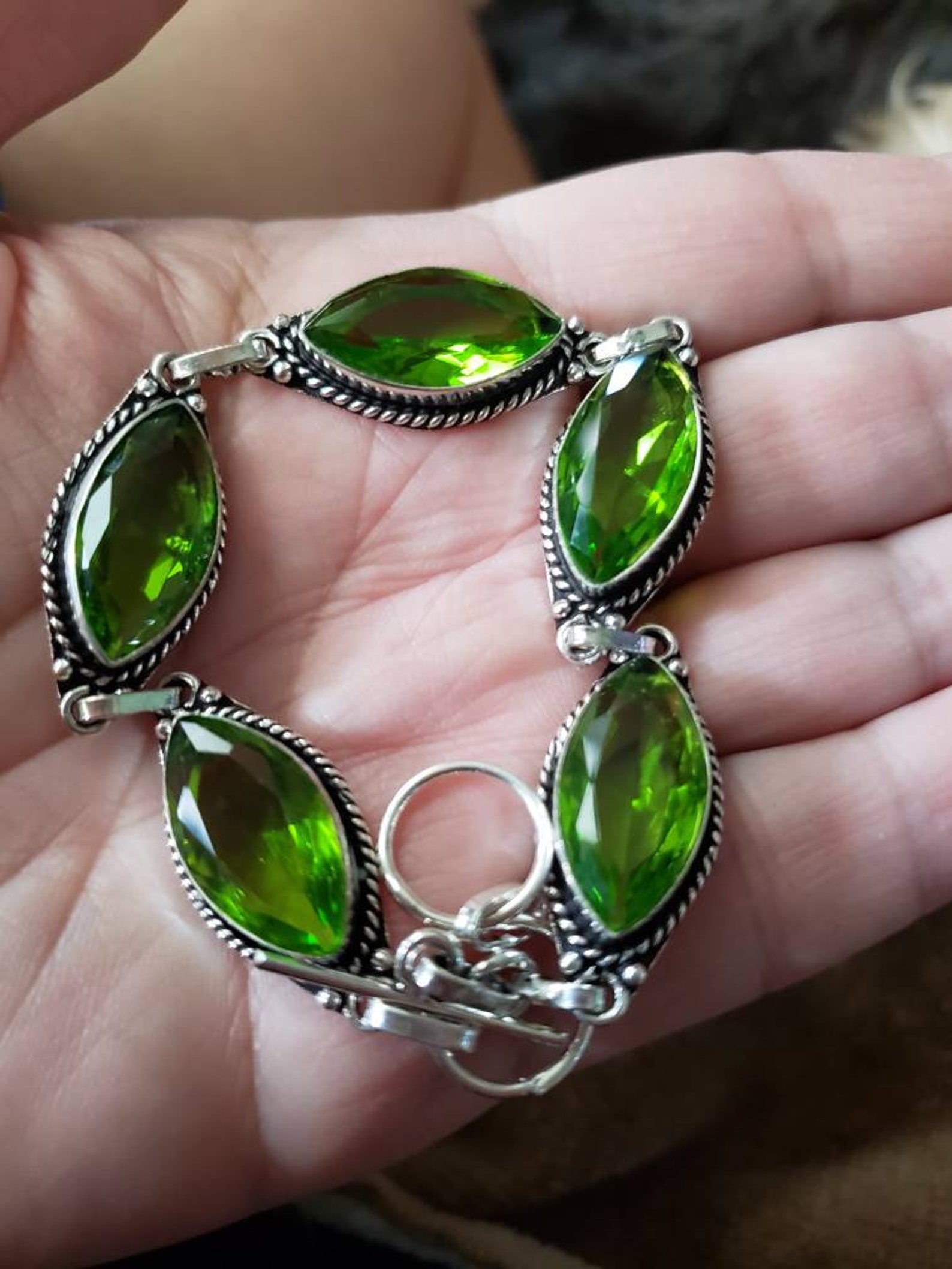 Marquee Lime Green Quartz Bracelet Fits up to 9 Inches Etsy