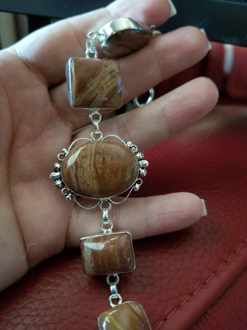 8.5 inches! Brown Jasper Bracelet