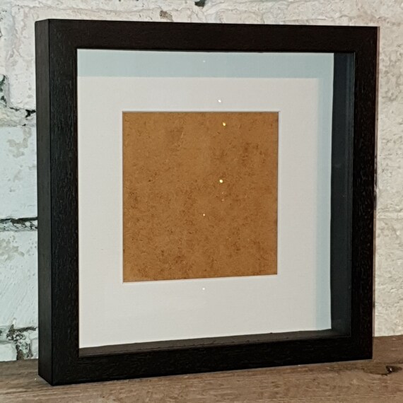 Download Deep Black Wood Grain Shadow Box Frame Choice Of Mount Etsy