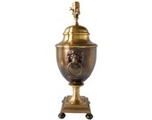 Vintage Wildwood Lamp Brass Lion Knocker Lion Footed Urn Style Table Lamp