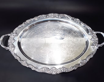 Large Silver Plate Serving Tray Reed And Barton El Greco