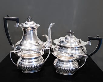 Edwardian Silverplate Tea Set Coffee Service Sheffield England
