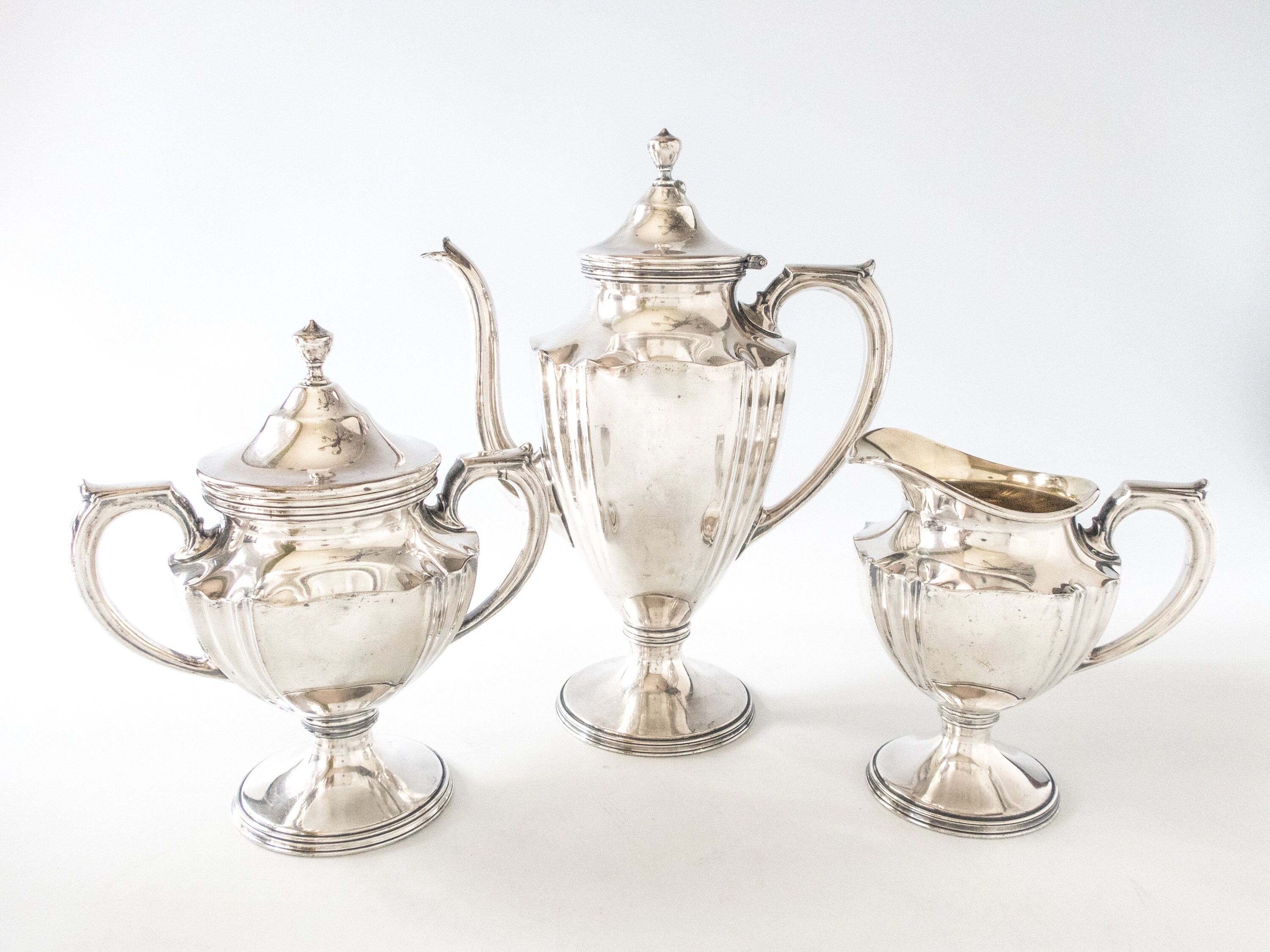 Antique Silver Plate Tea Set By Wallace Bros Silver Co V565 Etsy