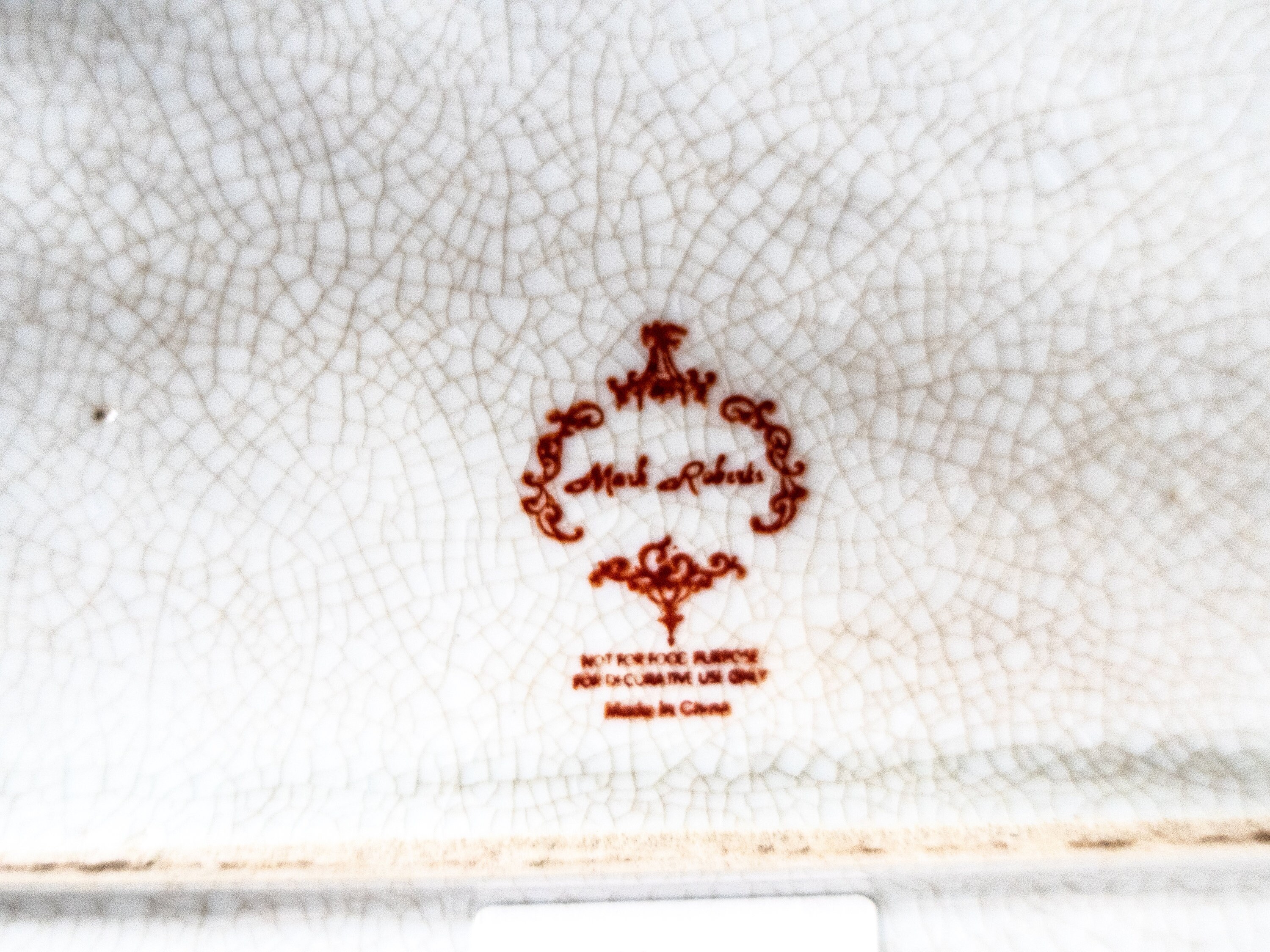 Mark Roberts Extra Large Porcelain and Bronze Platter Tray Etsy