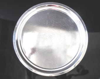 Vintage Hershey Country Club Silver Soldered Tray, 1968 Victor Silver Co 14" Round