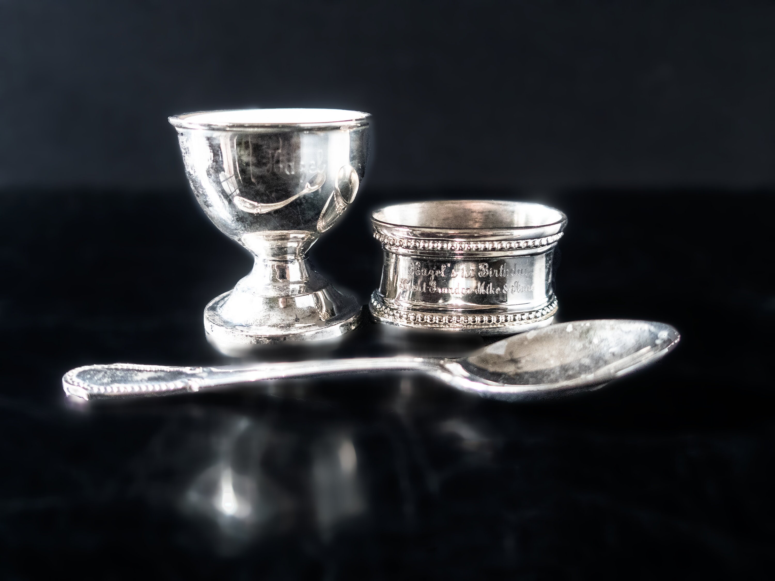Petit Coquetier En Métal Argenté, Style Années 50, Vintage Et Charmant