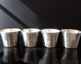 Vintage Pewter Kirk Stieff Washington Cups Set Of 4 Smithsonian